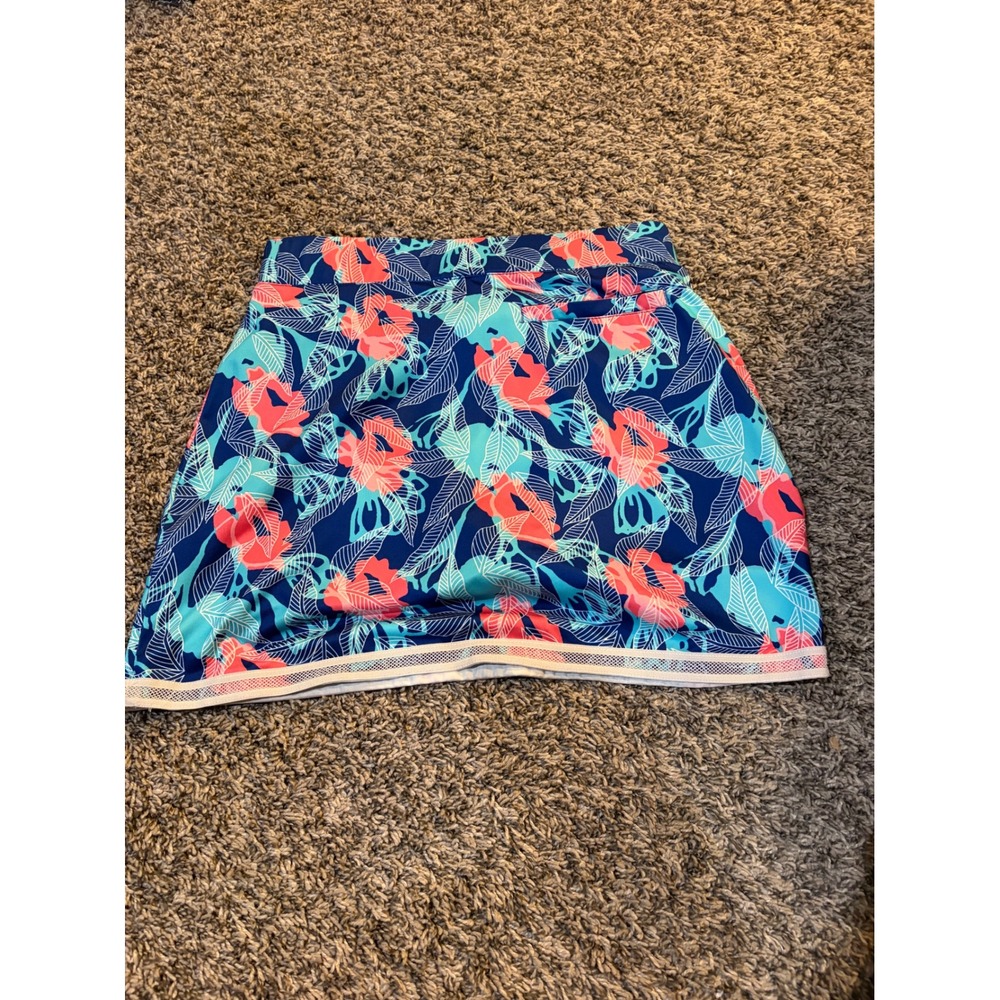 Pebble Beach Dry-Luxe Performance Skort Womens Small Tropical Floral Golf Tennis